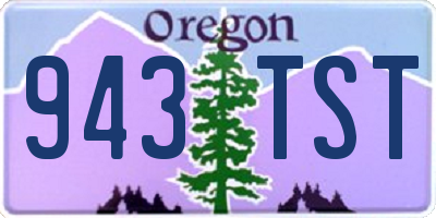 OR license plate 943TST
