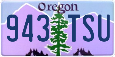 OR license plate 943TSU