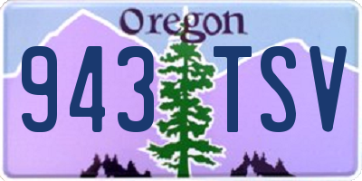 OR license plate 943TSV