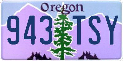 OR license plate 943TSY