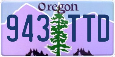 OR license plate 943TTD