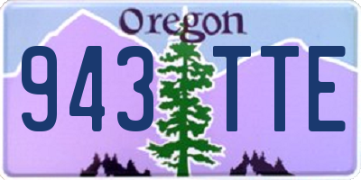 OR license plate 943TTE