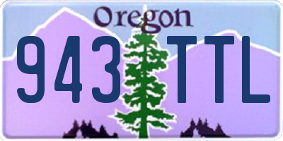OR license plate 943TTL
