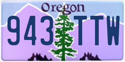 OR license plate 943TTW