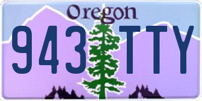 OR license plate 943TTY