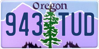 OR license plate 943TUD