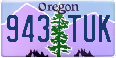 OR license plate 943TUK