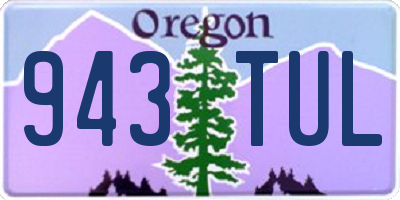 OR license plate 943TUL