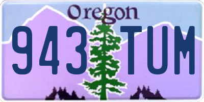 OR license plate 943TUM