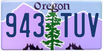 OR license plate 943TUV