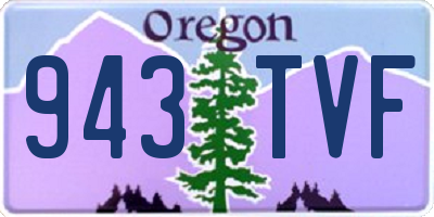 OR license plate 943TVF