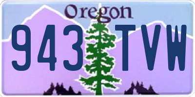 OR license plate 943TVW