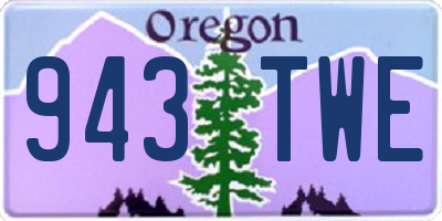 OR license plate 943TWE