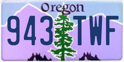 OR license plate 943TWF