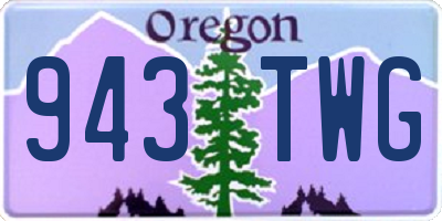 OR license plate 943TWG