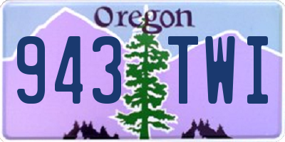 OR license plate 943TWI