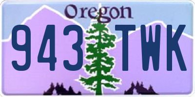 OR license plate 943TWK