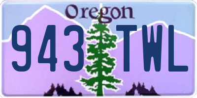 OR license plate 943TWL