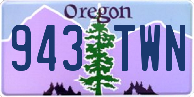 OR license plate 943TWN