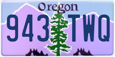 OR license plate 943TWQ