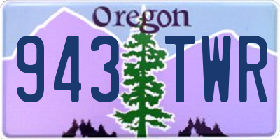 OR license plate 943TWR