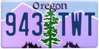 OR license plate 943TWT