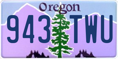 OR license plate 943TWU