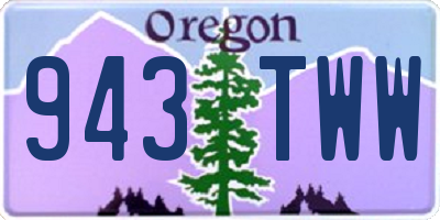 OR license plate 943TWW