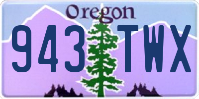 OR license plate 943TWX
