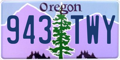 OR license plate 943TWY