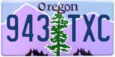 OR license plate 943TXC