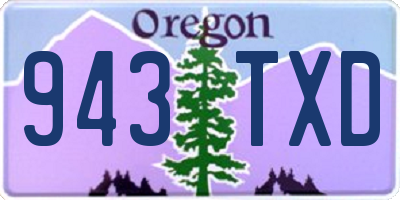 OR license plate 943TXD