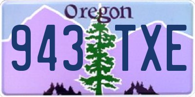 OR license plate 943TXE