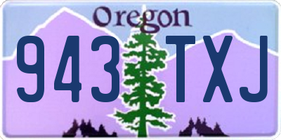 OR license plate 943TXJ