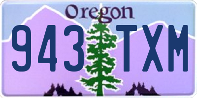 OR license plate 943TXM