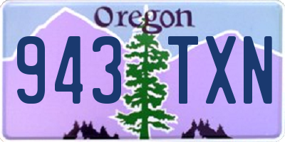 OR license plate 943TXN