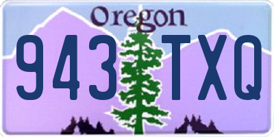 OR license plate 943TXQ