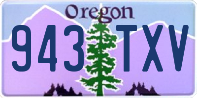 OR license plate 943TXV