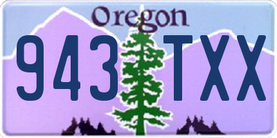 OR license plate 943TXX
