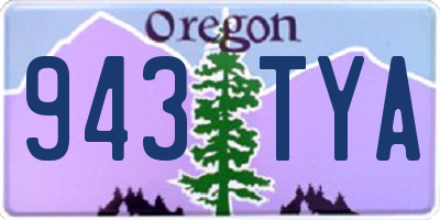 OR license plate 943TYA