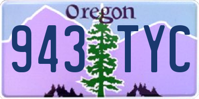 OR license plate 943TYC