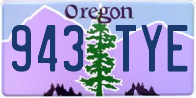 OR license plate 943TYE