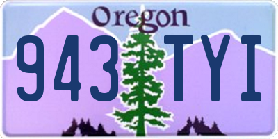 OR license plate 943TYI