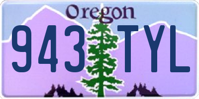 OR license plate 943TYL