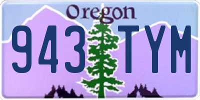 OR license plate 943TYM