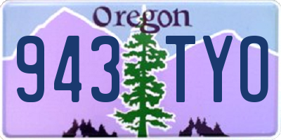 OR license plate 943TYO
