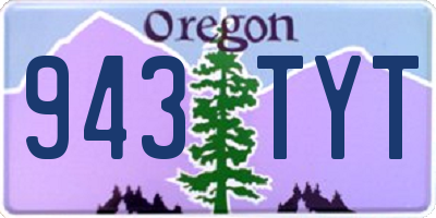 OR license plate 943TYT