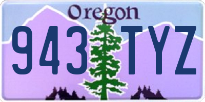 OR license plate 943TYZ