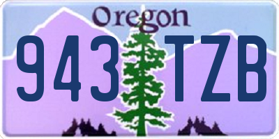 OR license plate 943TZB
