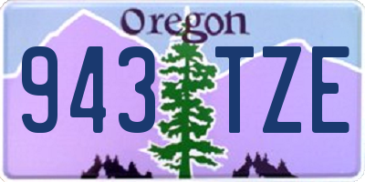 OR license plate 943TZE